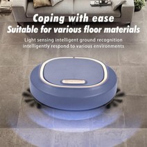 집진기 싸이클론 청소기 무선 진공 스위핑 가정용 스마트 청소 로봇 바닥 카펫 스위퍼 홈, 푸른