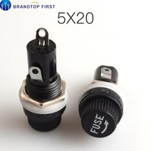 퓨즈홀더 휴즈 홀더 차량용 퓨즈 유리 퓨즈 홀더 6x30 5x20mm 보험 튜브 소켓 패널 장착 2 개, 01 5X20
