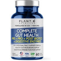 4-in-1 Prebiotic Probiotic Postbiotic for Women 남성용 완벽한 소화기 지원 보충제 Pre Post Probiotics 소화 효소 60 캡슐
