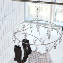 심플한 접이식 빨래 건조대 모딜 미니 집게 걸이 속옷 양말 천장 의류 행거 집게