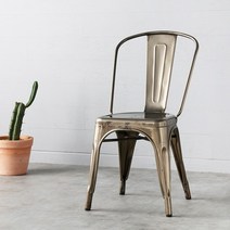 카페 인테리어의자 인더스트리얼 철제 빈티지의자, 그린