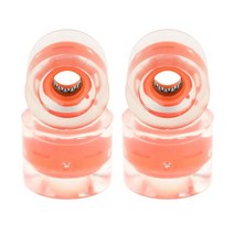 60mm 롱보드 휠이 있는 4x 스케이트보드 휠 거리 공원 거친 그라운드용 크루저 휠, PU, 주황색