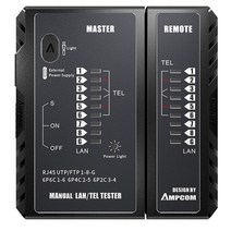 랜테스터기 테스트기 장비 네트워크 이더넷 UTP 케이블 rj45 rj11 rj12 cat5 cat6 cat7cat8, 검은색