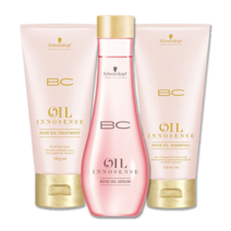 [손상모발케어] 슈바츠코프 프로페셔널 BC 로즈 오일 세트 전문가용 염색머리관리 샴푸200ml 트리트먼트150g 세럼100ml