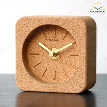 친환경 참나무 코르크 탁상시계 에코 향균 공방 시계, TC9-1코르크원형