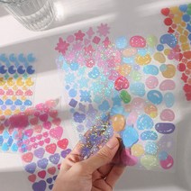 리본 컨페티 씰 스티커 홀로그램 다꾸 폴꾸 포꾸 포카 탑꾸 다이어리꾸미기, 4.눈꽃 (ST-1046)