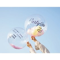 PVC 투명 풍선 깃털 버블 풍선, 대(24인치)