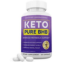 keto pure bhb 알약 고급 bhb ketogenic 보충 진짜 외인성 케톤 남성 여성 60 캡슐 1 병, 60개(1팩)