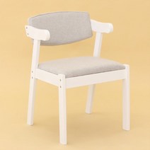 찰떡 인테리어 베란다 홈카페 팔걸이의자 쉬운조립 가게의자 1인용의자 원목식탁의자, 원목