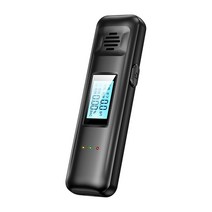 음주단속기계 자동차 알코올 테스터 전문 숨 비 접촉 LCD 디스플레이 휴대용 충전 음주 측정기 감지기 테스, 02 Black