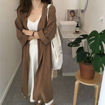 홍공장 여성 리본랩 포인트 긴팔 롱 셔츠 원피스 데일리룩