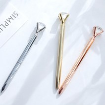 보야 다이아 보석펜 큐빅 다이아몬드 크리스탈펜, 골드, 1개