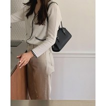 코지 여자 고급스러운 배색 디테일 포인트 와플 니트 가디건