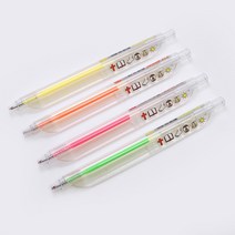 갓피플 네온 클립펜 형광볼펜 젤펜 - 주의말씀은, Pink