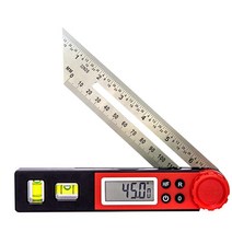 [싹스리공구] 블루텍 각도기 디지털각도기 스테인리스 플라스틱 360도회전 눈금자 각도기 수평확인, 1개, BT-200S