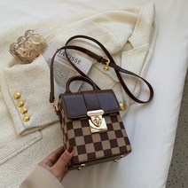 여성숄더백 여자 패션 캐주얼 체크 핸드백 직장인 대학생 미니 여성 가방