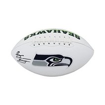 Brian Bosworth 시애틀 시호크스 화이트 로고 풋볼과 계약 - 사인 풋볼