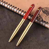 고급 우드 황동 볼펜 단체주문 선물용 인쇄 각인, 다크브라운