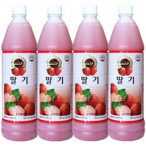 청솔 딸기 음료베이스 835ml / 과일원액, 4개