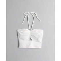 홀리스터 C인치 커팅 크롭 홀터넥 상의 104549