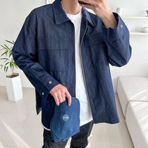 코디제이 남자 M데님 오버 셔츠자켓 포켓 남방 간절기 아우터