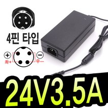명호전자 DC 24V3.5A 24V5A 모니터 아답터 어댑터, 24V 3.5A+4핀 A타입