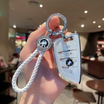 나나오즈 BMW 키케이스+로고 키링 세트, A타입화이트