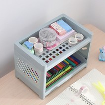 조립식 테이블 책상 원형 색연필 수납함 데스크 필기구 가위 볼펜 붓 꽂이 탕비실 정리함, 색상, 핑크