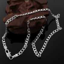 테니스 목걸이 목록 남자 실버 925 도금 4MM 평면 여자 귀여운 체인 뱀 목이 패션 트렌드 보석 선물 판매 상품