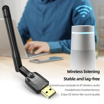 블루투스 둥글이 PC 컴퓨터용 USB Bluetooth-Compatible5.1 어댑터 100M 동글 3mbps 윈도우 7 8/8.1/10 지원