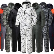 겨울 방한 낚시복 스즈끼 점프슈트 웨어 분리형 방한복 기모 패딩 안전복 우주복 정비복 근무복 작업복, USS/9000/디지털블랙