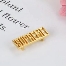 듀브레 슈프림 SUPREME 신발장식, GOLD SUPREME 2개