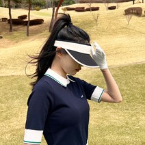 엠엠스포츠 여성 봄 여름 파스텔 러빈 골프 썬캡 모자, 블랙