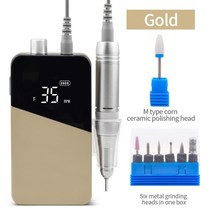 디스플레이 네일드릴네일샵충전식 네일 드릴 머신 35000rpm 매니큐어 페디큐어 용, 금, 호주