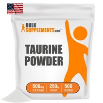 미국 BulkSupplements Taurine Powder 250g 타우린 분말 대용량 벌크서플먼트 직구 고함량, 1개