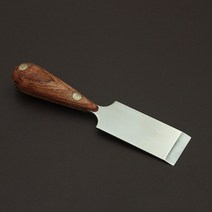 가죽공예 절단 전문 가죽 껍질 벗기기 나이프-M390 파우더 스틸 블레이드 로즈 우드 핸들-가죽 스키 및 DIY 프로젝트에 이상적, [02] 02