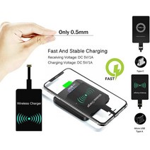 무선충전패치 안드로이드 c 타입용 무선 충전 수신기 패치 범용 마이크로 Usb C 타입 고속 충전기 어댑터 600-8000ma C5j3, [01] A