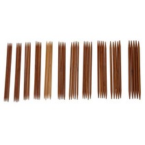 뜨개바늘 뜨개바늘세트 대바늘 대바늘세트 5세트 11 사이즈 '(13cm) 더블 포인트 탄화 대나무 뜨개질, 01 AS SHOWN_01 L