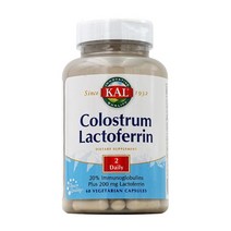 Kal 콜로스트럼 락토페린 200mg 베지테리안 캡슐, 60정, 1개