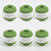 [앵콜스] (10+1) 라떼 LATTE 여름 코바늘 모자 가방 뜨개실, (6볼묶음) 18 풀잎