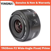 DSLR 카메라 렌즈 YONGNUO-YN35mm F2 1:2 AF/MF 와이드 앵글 고정/프라임 자동 초점 캐논 EF 마운트 EOS 니콘 용, 중국_캐논