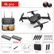 2021 새로운 E525 드론 4k HD 와이드 앵글 듀얼 카메라 1080P 와이파이 비주얼 포지셔닝 높이 Rc 따라와 Qu, 12 4K pro 2B