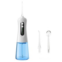 휴대용 구강세정기 치아 청소기 300ML 1set, 하얀