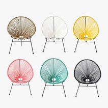 디자인체어 1087 아카풀코라운드 (6 color), 블랙