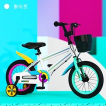 PHOENIX 어린이 보조바퀴자전거 12인치14인치 16인치 18인치, 12인치(2-5세), 화이트