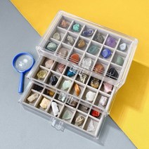 수석 천연석43 가지 종류의 광물 표본 천연 크리스탈 암석 세미 귀중한 석재 화석 에너지 스톤 과학 광석, 07 54  kinds