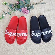 슈프림 SUPREME 남성 여성 쿠션 슬리퍼 바캉스룩 2컬러