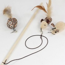 뚱냥이 운동 고급 낚시대 3종 패키지 세트 낚싯대 놀이기구 막대 개냥이, 1개