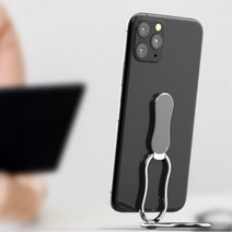 360도회전 각도조절 휴대폰거치 메탈그립톡 핑거링 스마트폰악세사리, 블랙