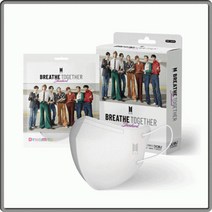 BTS방탄소년단 마스크 브리드 투게더 스탠다드 컬러 새부리형 +N95 도부 대형 (10매+10 일회용, 화이트(10매)+(N95)대형10매